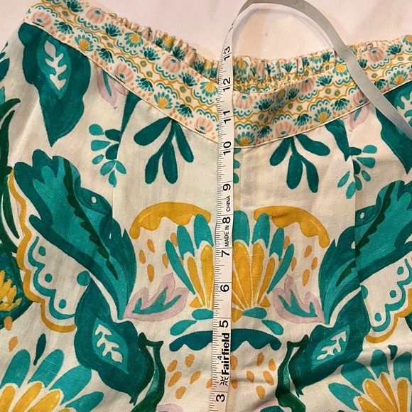 Ranna Gill Anthropologie printed wide leg linen blend pull on pants - Picture 7 of 10